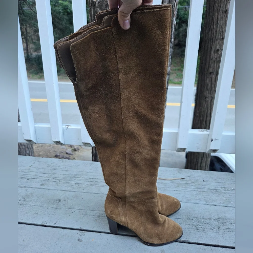 Saks Fifth Avenue Tan Over the Knee Boots